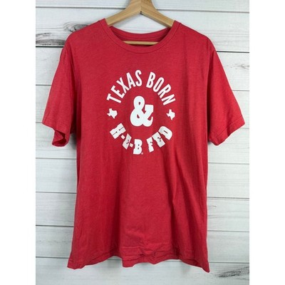 H-E-B Brand Shop Texas Born H-E-B Fed Adult T-Shirt - Heather Red, XL