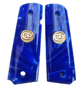 Poignées Pour Pistolet COLT 1911 - Alliage Laiton CNC - Surface Lisse - Couleur Or