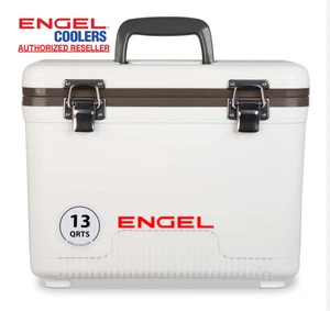 Engel Coolers 19 Qt Leak-Proof Airtight Hard Cooler Dry Box Lunchbox w/ Tray