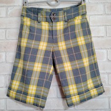 Burberry Blue Label Yellow Check Shorts Size 14 with Lining - Great Condition