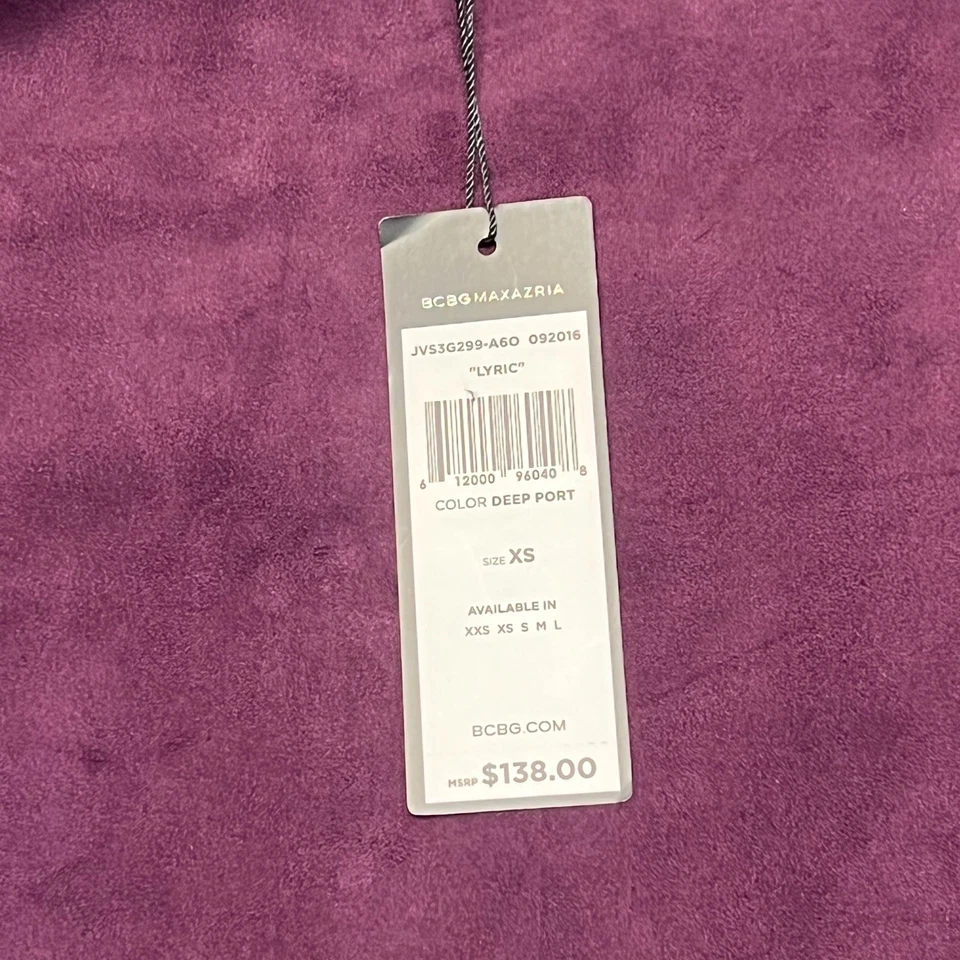 Falda lápiz de gamuza puerto profundo BCBGMAXAZRIA "LYRIC" talla XS NUEVA CON ETIQUETAS PRECIO DE VENTA SUGERIDO POR EL FABRICANTE $138 Foto 3 de 4