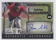 2016 SAGE Hit Auto Black Dominique Alexander #A9 Auto 2r5