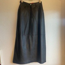 Vintage 80s/90s Classic Chic Leather Maxi Skirt