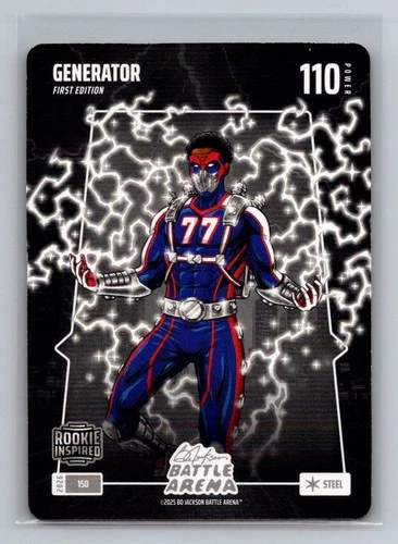VJ Edgecombe GENERATOR Steel Rookie 2026 Bo Jackson Battle Arena Card #150 76ers