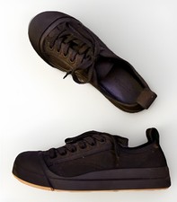 BOTTEGA VENETA Vulcan Sneakers Lace-Up Shoes Black size 36 US 6 NWOT Sold Out  