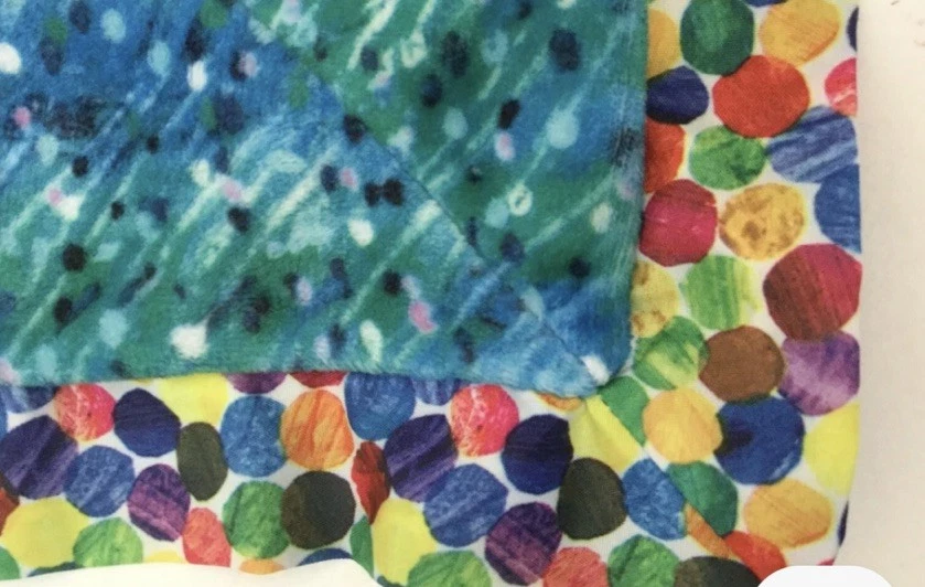 Kids Preferred Eric Carle Baby Lovey Elephant Plush Rattle Teether Blue Colorful - Image 2 of 4