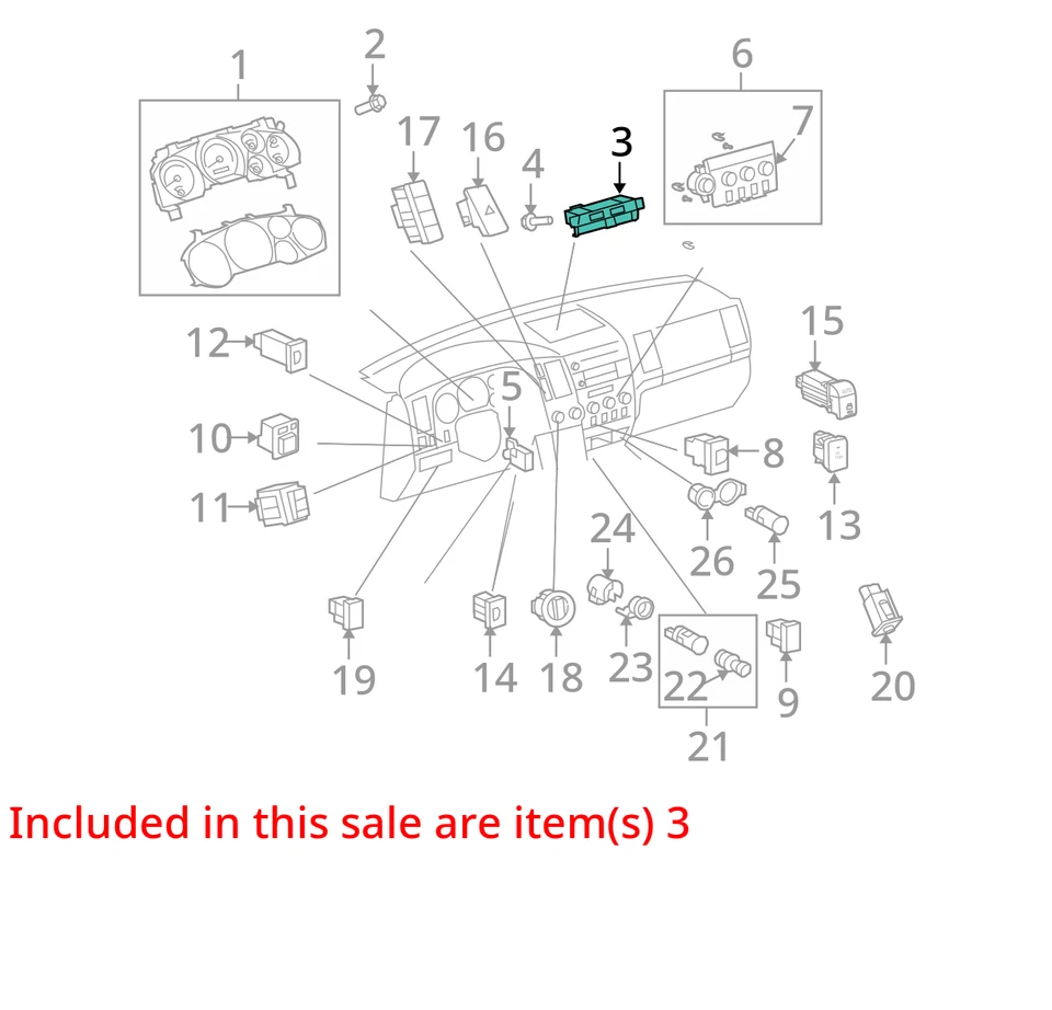 Info-GPS-TV Screen Dash Mounted With Cruise Control Fits 08-13 TUNDRA 628476 - Image 3 of 4
