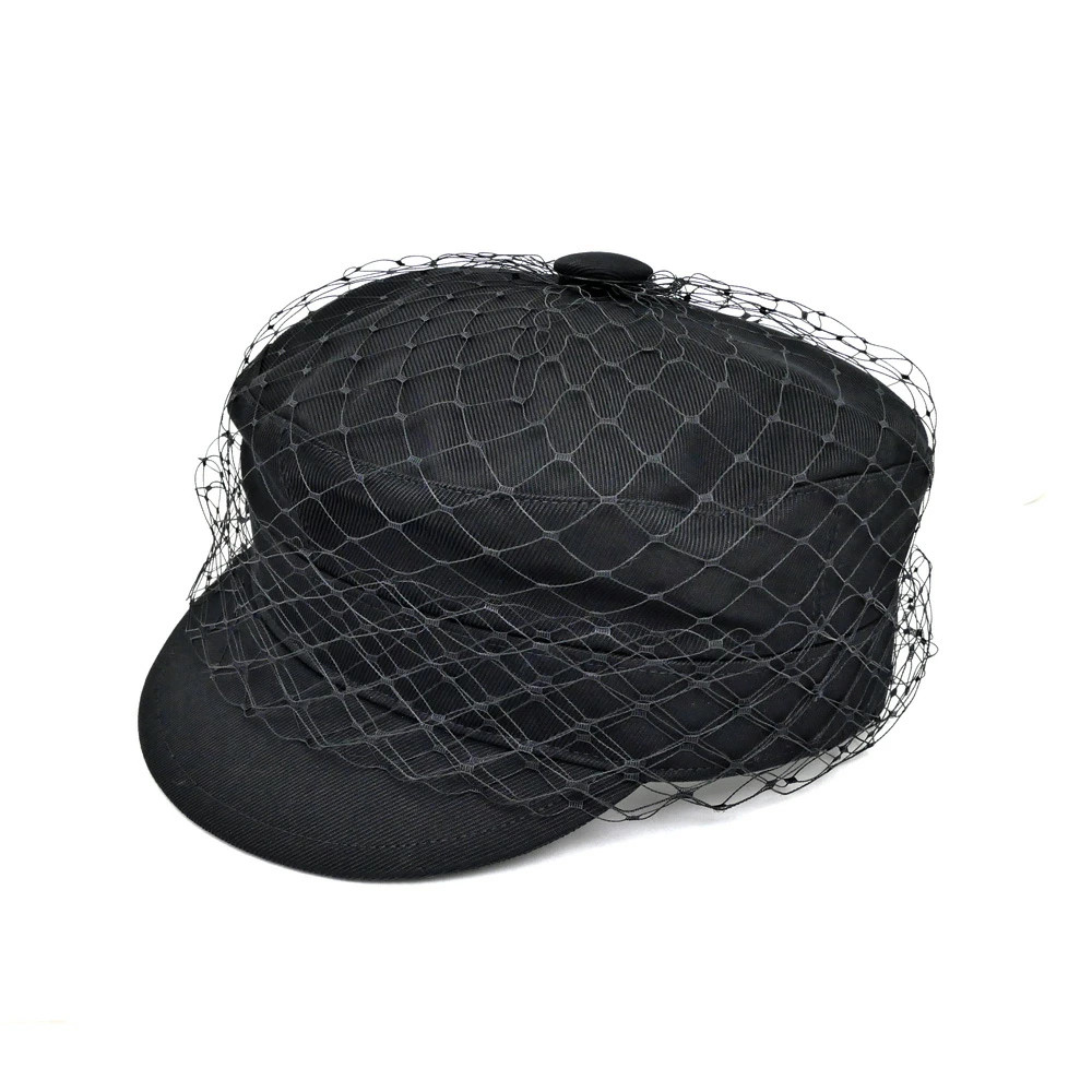 DIOR Casquette with Tulle Black Size 57 86ATY920G130 Hat Accessories