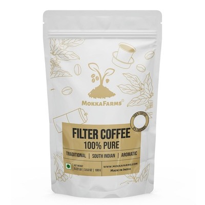 MokkaFarms Traditional South Indian Filter Coffee 100gBlack 80%Robusta20%Arabica