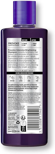 PROVOKE Touch of Silver Brightening Purple Shampoo 200 ml Neutralise Yellow tone - Picture 2 of 8