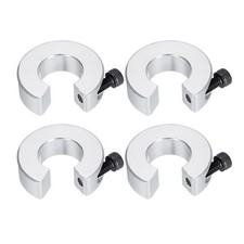 4pcs Clamp-on Shaft Collar Set for Linear Rail SBR20, Aluminum