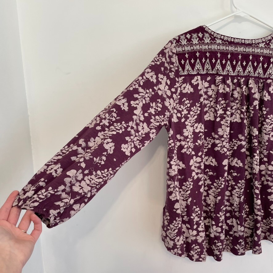 LUCKY BRAND Plus Size Split Neck Embroidered Peas… - image 20