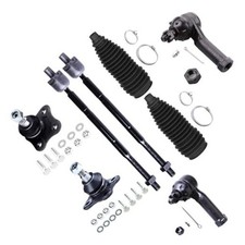 8pcs Front Suspension Kit Outer Inner Tie Rod End w/Steering Boot fit 1999