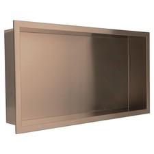 Bathroom Shower Niche Brushed Bronze 304 Stainless Steel Recessed Shelf 4 Sizes