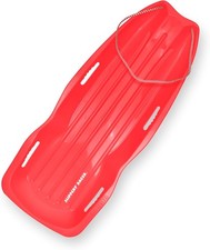 Downhill Xtreme Flexible Adults and Kids Plastic Toboggan Snow Sled for up to 2