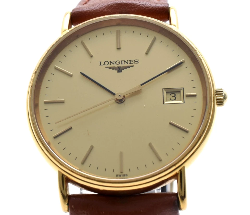 [Casi COMO NUEVO] Reloj Longines L4.636.2 Oro Gran Clásico Fecha Cuarzo Para Hombre de JP Foto 2 de 4