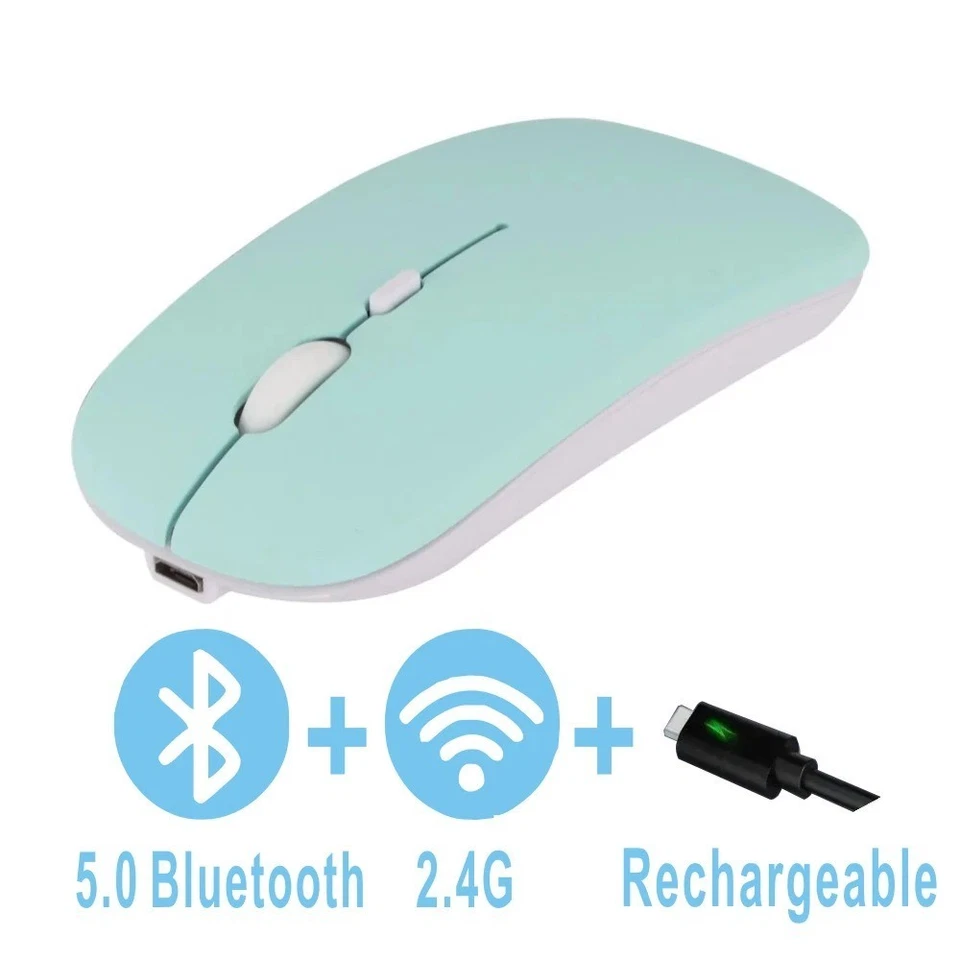 Rechargeable Bluetooth Wireless Mouse Dual Mode 5.2 Silent Ergonomic GamingMouse - Image 4 of 4