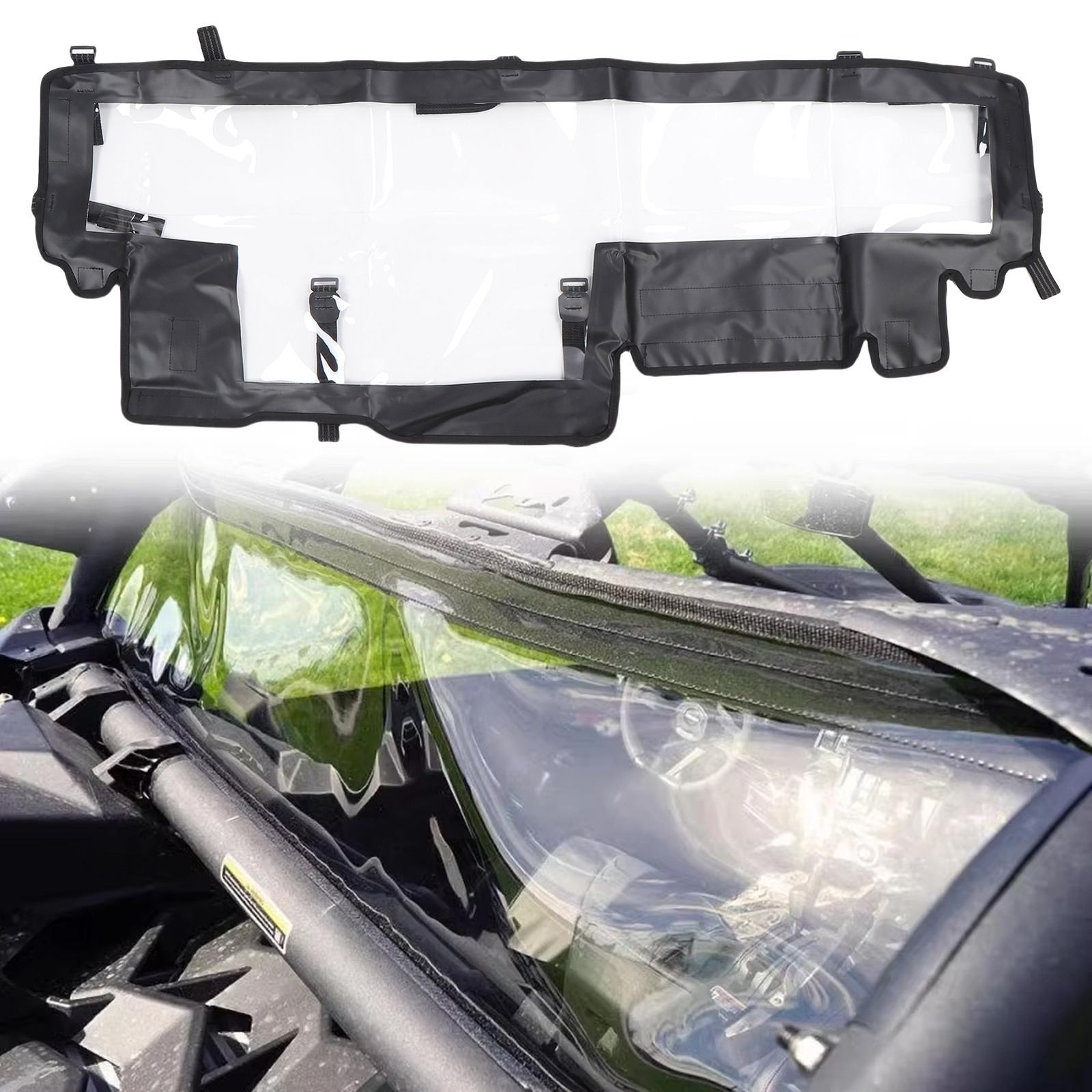 UTV Soft Rear Windshield Excellent Visibility Anti Dust PVC UTV Rear Windscreen