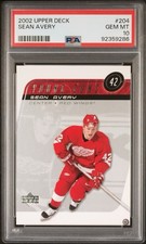 Sean Avery 2002 Upper Deck Young Guns #204 Rookie Card PSA 10. rookie card picture