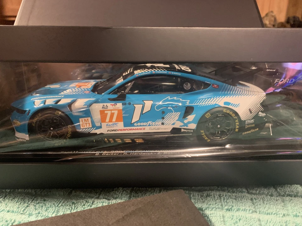 Ford Mustang GT3 Proton 2024 Le Mans 24 Horas Azul 1:18 SPARK 1/18 NUEVO Foto 2 de 4