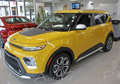 FOR 2020-2025 Kia Soul Hood Stripes Rear Accent Vinyl Graphic SOUL PATCH Decals - Picture 4 of 7