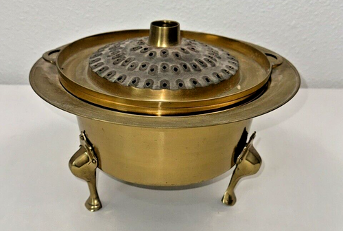 Vintage koreanischer Messing Hot Pot Feuerschale Dampfgarer Grill Ofen Kochen Sin Sul Ro