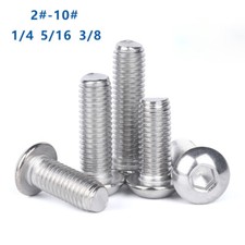 Button Head Allen Screws Bolts - Dome Head - Hex Allen Bolts - A2 Stainless