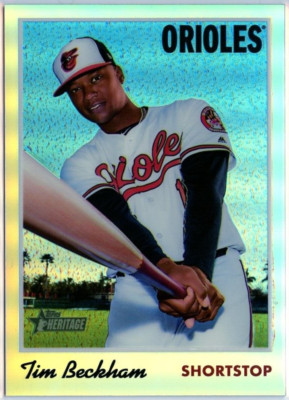ベッカム　ページ 2019 Topps Heritage Chrome Refractor Tim Beckham #124/570 *CHICAGO