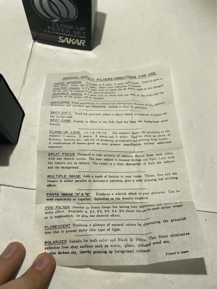 Vintage Sakar Close-Up Filter Set 55mm 1, 2, & 4 Magnification - Image 2 of 4