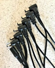 6 WAY R ANGLE DAISY CHAIN CABLE FOR ROWIN STOMP BOX GUITAR EFFECTS PEDALS  