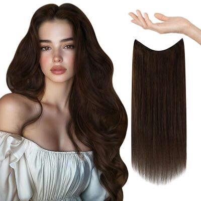 12-28inch 100G Handmade Human Hair Invisible Wire Good Handband Hair Extensions