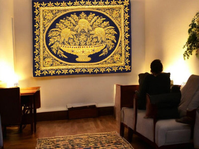 21''x15''Embroidery Wall Hanging Silk Thread Wall Hanging Needle Point Wall Carpet