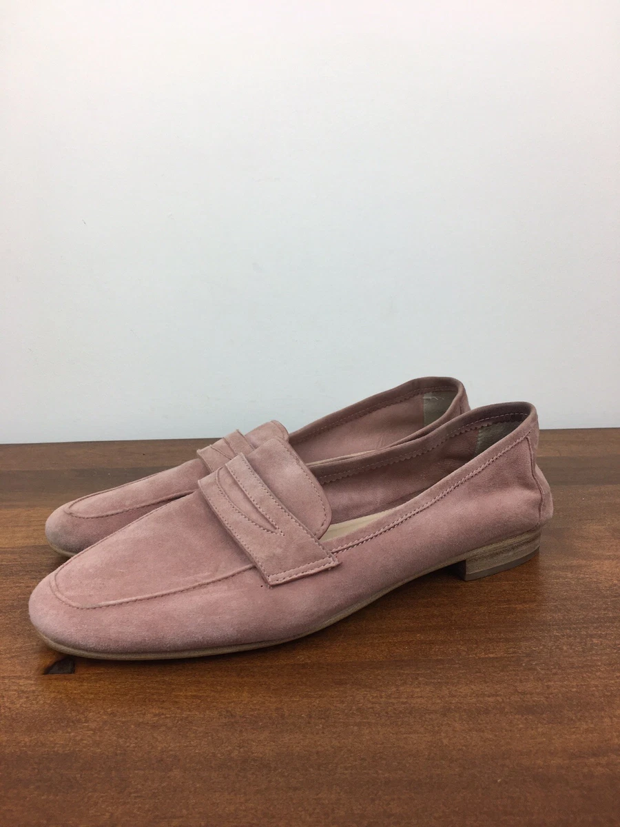 Vince Camuto VC Elroy Loafers Pink Suede Leather Women s Size 8.5M Slip On