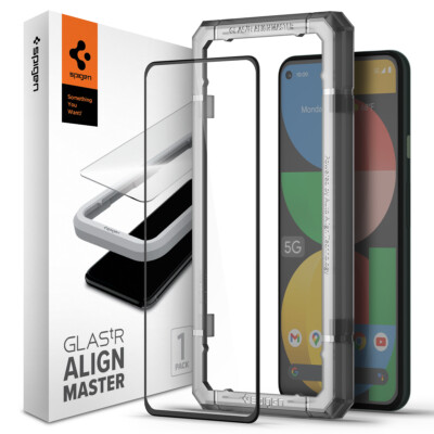 Pixel 5a 5G Screen Protector | Spigen [ Glas.tR Alignmaster FC ] Tempered Glass