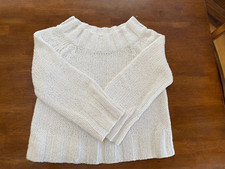 Free People Chunky Cropped White Sweater Size M