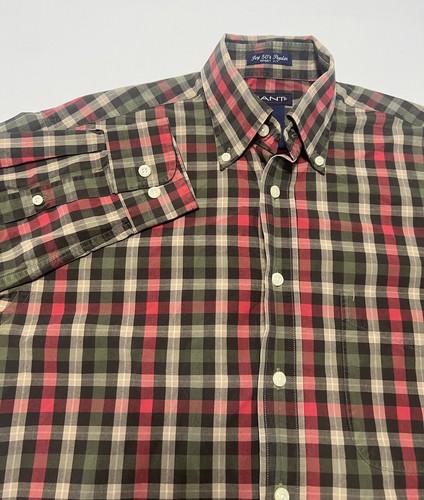 GANT Hemd 50’s Popeline Sport Fit Langarm Knopfleiste Herren Small