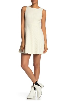 Theory Tweed Classic Flared Dress - White - 10