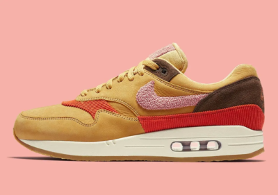 nike air max 1 crepe wheat gold rust pink