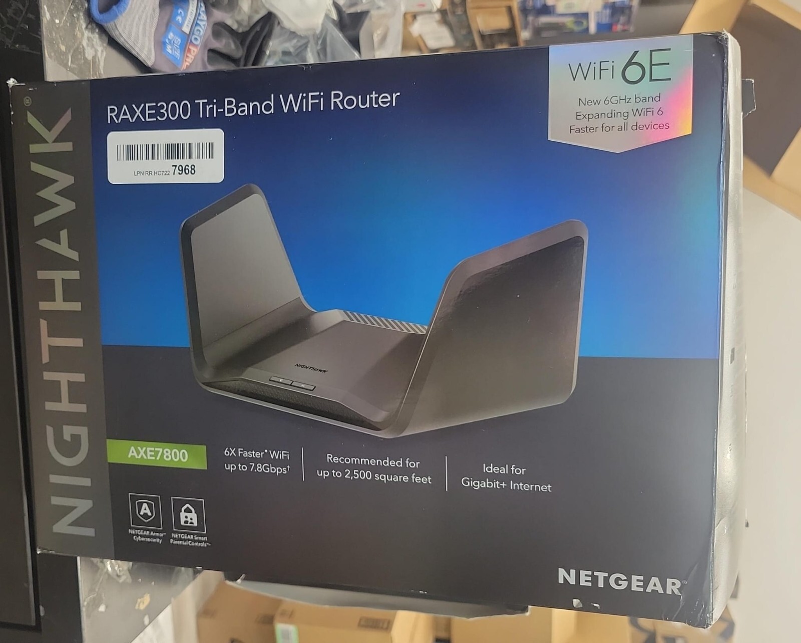 Netgear Nighthawk Raxe300 Axe7800 Tri band 7 8Gbps Wifi 6e Router netgear-nighthawk-raxe300-axe7800-tri-band-7-8gbps-wifi-6e-router