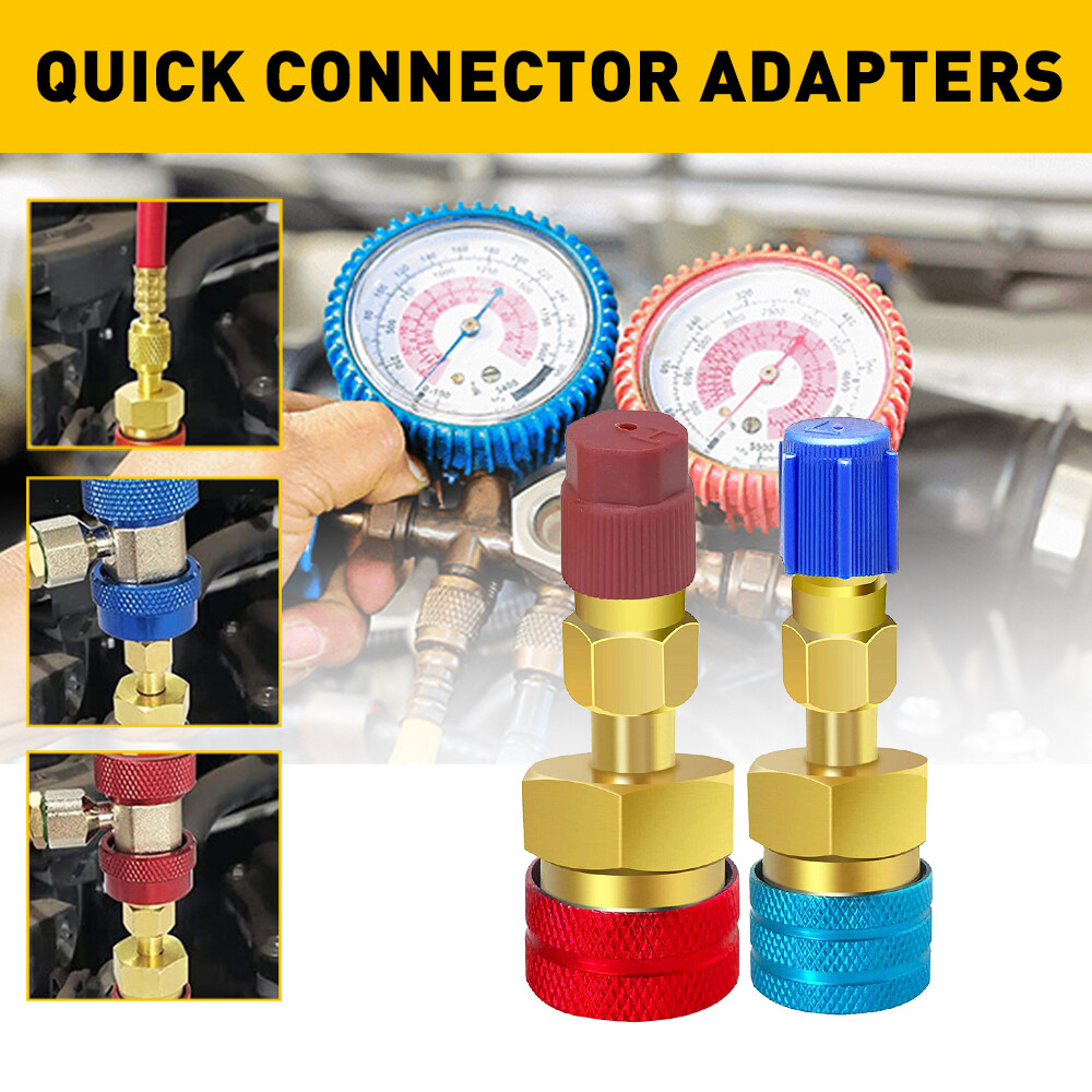 R1234yf to R134a Coupler Quick Fits Car A/C High Side Low Adapter