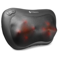Portable Pillow Neck Massager 8 Heat Rollers Car Office Back Pain Relief Massage Portable Pillow Neck Massager 8 Heat Rollers Car Office Back Pain Relief Massage