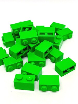 LEGO 1x2 Brick BRIGHT GREEN Bricks LOT OF 30 - 3004 walls modular 1 x 2 