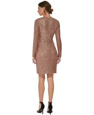 dkny brown sequin dress RETROFETE Deserae Sequin Dress