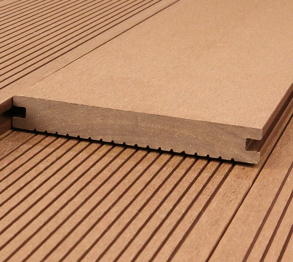 WPC Massiv Terrassendielen Premium Balkon Holz Terrassen Dielen 5 Farben, Muster - Bild 3 von 4