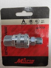 MILTON S-772, A STYLE, 1/4" NPT COUPLER/PLUG KIT - BRAND NEW