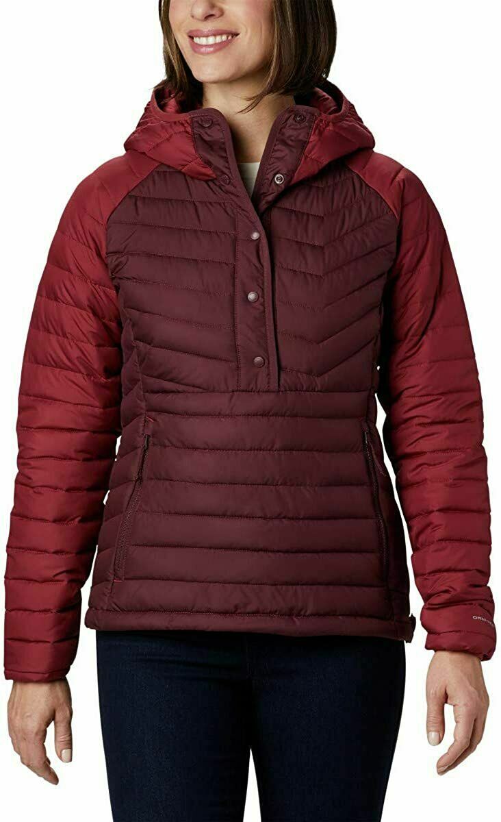 Chaqueta térmica aislante Columbia Powder Lite roja Anorak para mujer tallas NUEVA $160