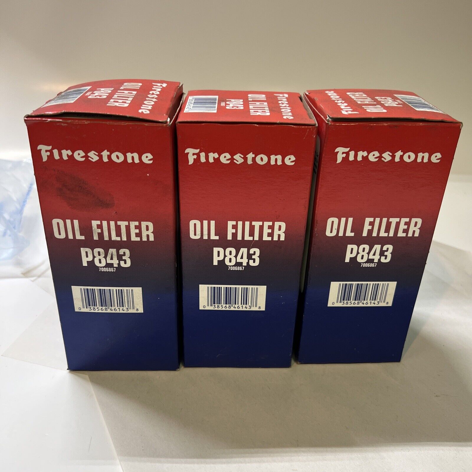 Lot Of 3 Engine Oil Filter Firestone P843