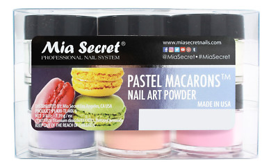 Mia Secret Nail Art Acrylic Professional Powder 6 Colors Set - PASTEL MACARONS