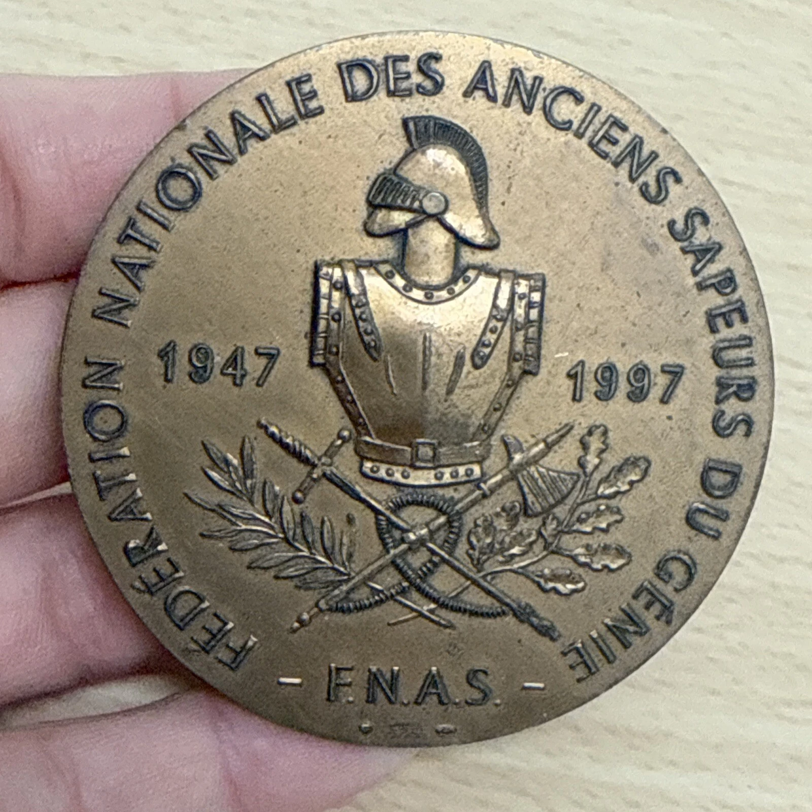 Médaille Fédération Nationale Des Anciens Sapeurs Du Génie 1947 1997 F.N.A.S 