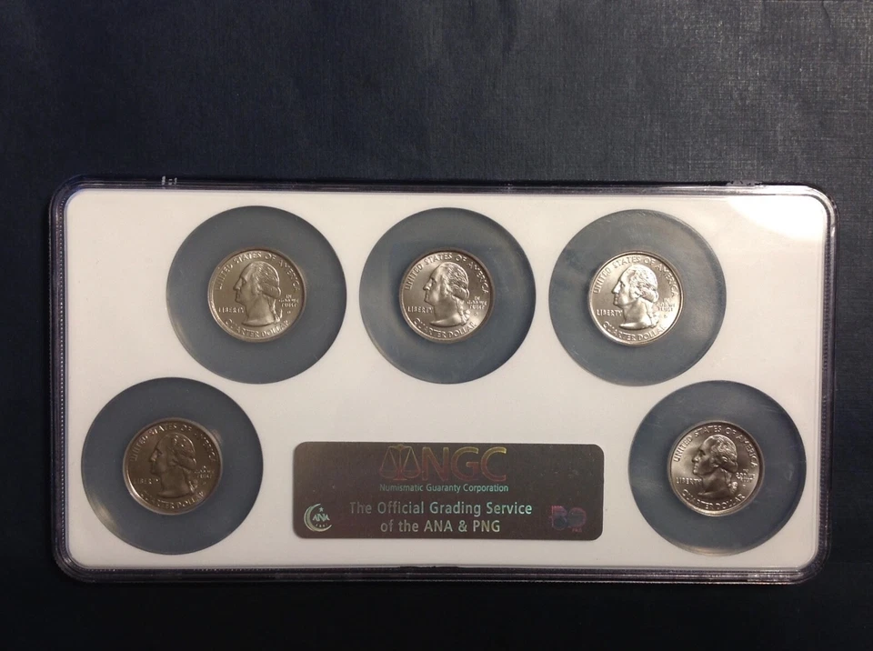 2007 P Satin Uncirculated Set State Quarters NGC MS66 cd - Image 2 of 2
